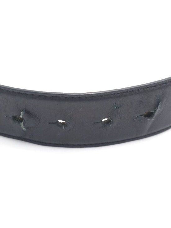 Versace Medusa Buckle Leather Belt Black